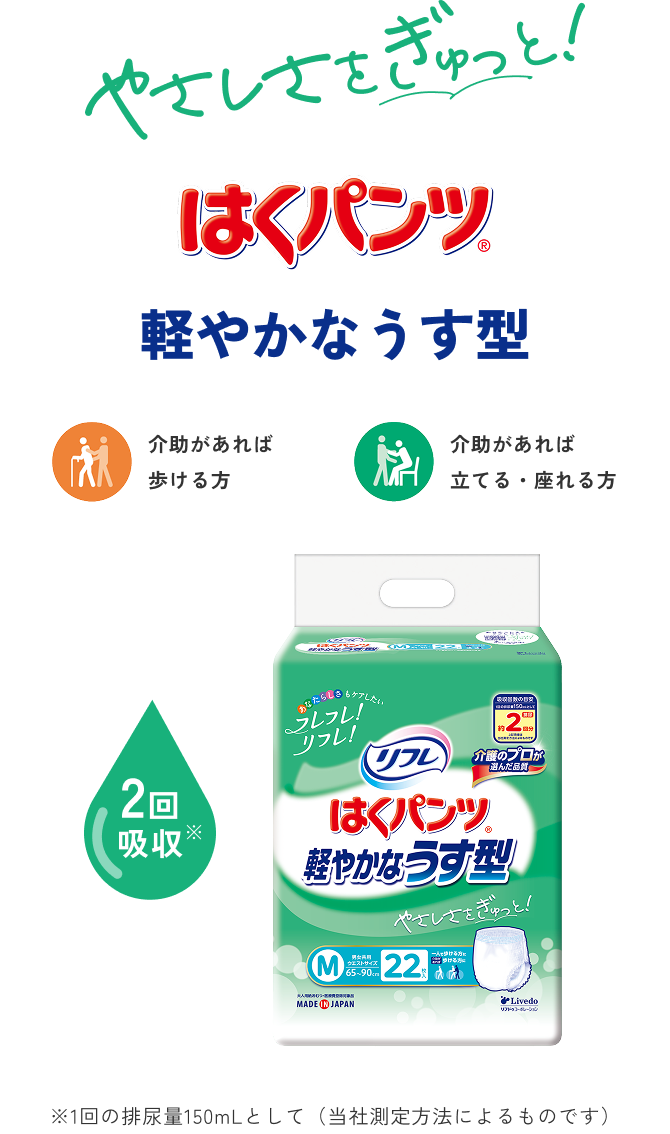 はくパンツ 軽やかなうす型