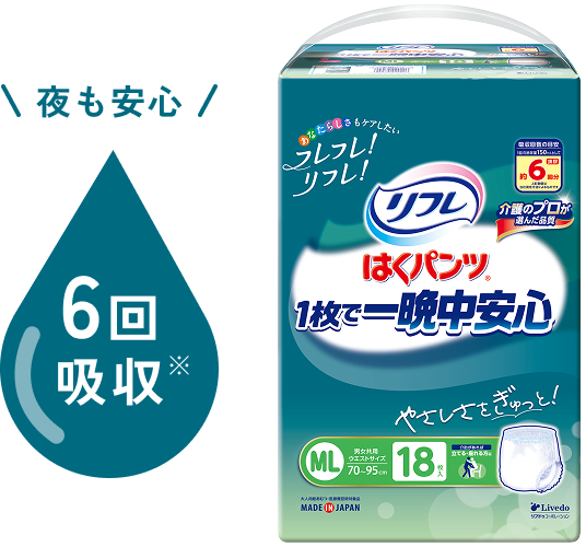 1枚で一晩中安心